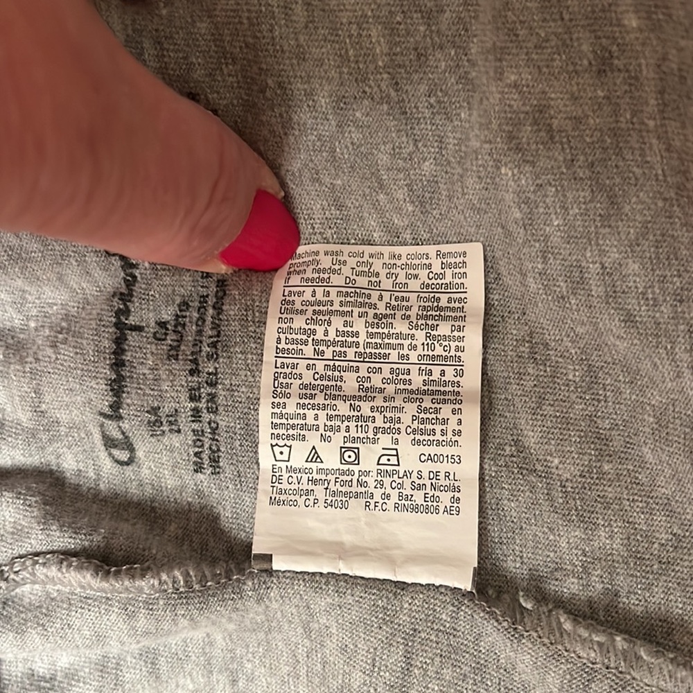 Champion Gray Lightweight Cotton-Blend Sweatpants Drawstring Waist Size XXL - Picture 7 of 7